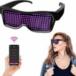 Bluetooth Programmable LED Text Display Glasses - USB Charging, Perfect for Parties and Festivals
